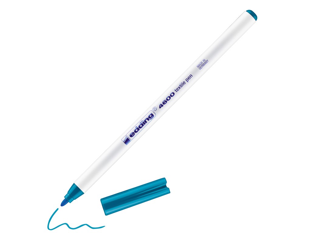 edding 4600 Textilstift orientblau, Rundspitze 1 mm (4-4600033)