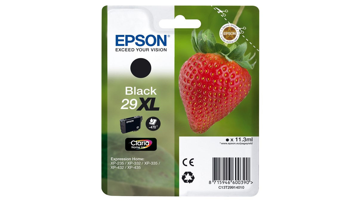 Epson 29XL Tintenpatrone, schwarz, hohe Füllmenge (C13T29914012) 