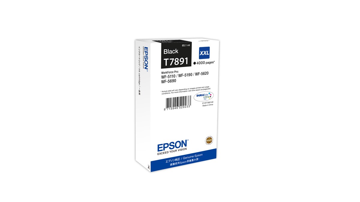 Epson Tintenpatrone, schwarz, extra hohe Füllmenge (C13T789140)