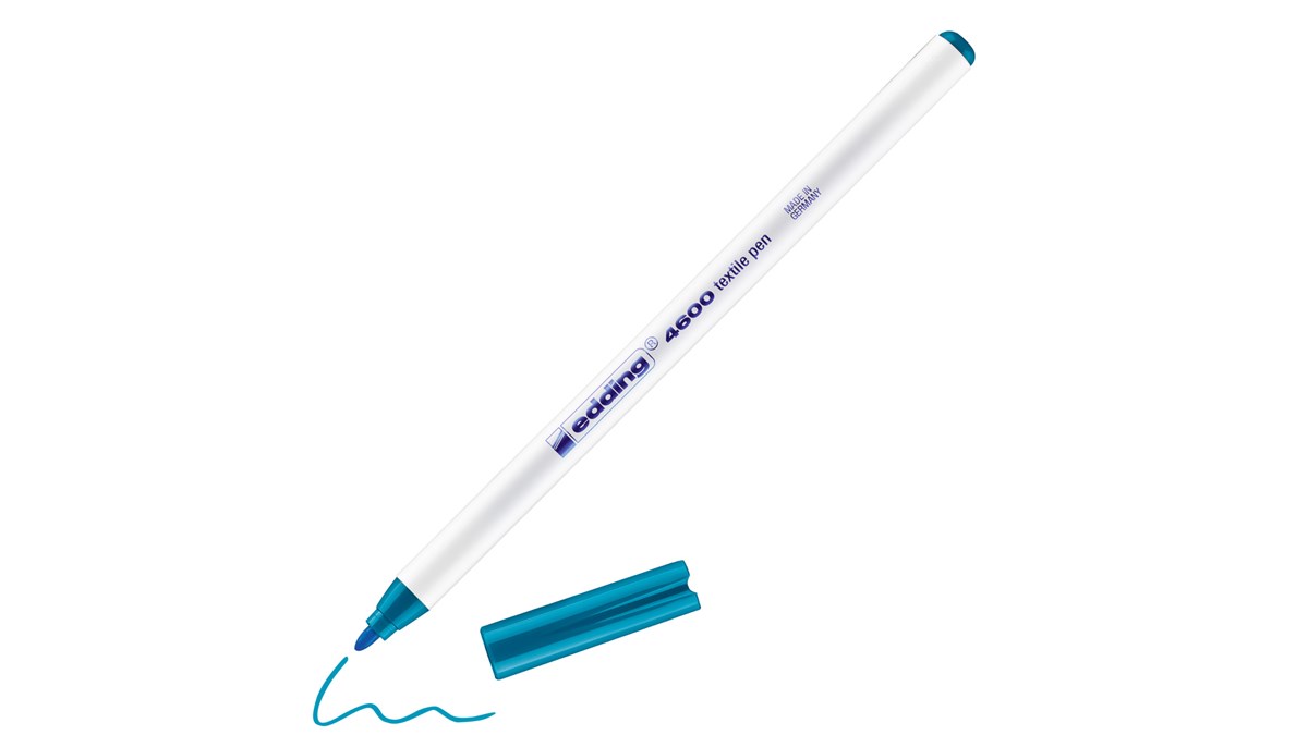 edding 4600 Textilstift orientblau, Rundspitze 1 mm (4-4600033) 