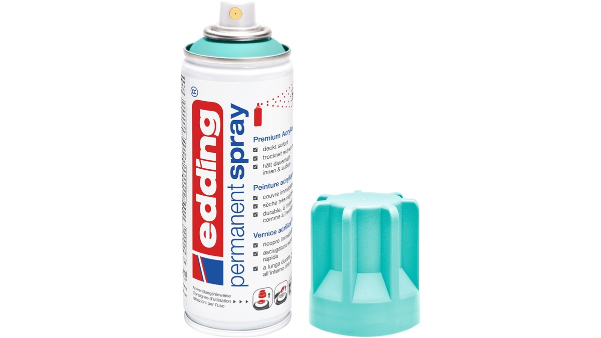 Edding E5200 Sprühfarbe – Acryl, Türkis, Für Alle Oberflächen, 200 Ml, Made In Germany