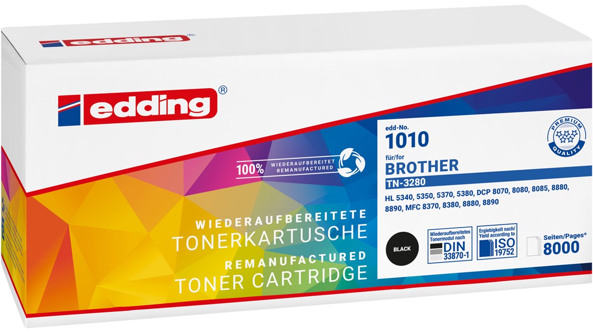edding EDD-1010 Toner, schwarz, kompatibel zu TN-3280 (18-1010)