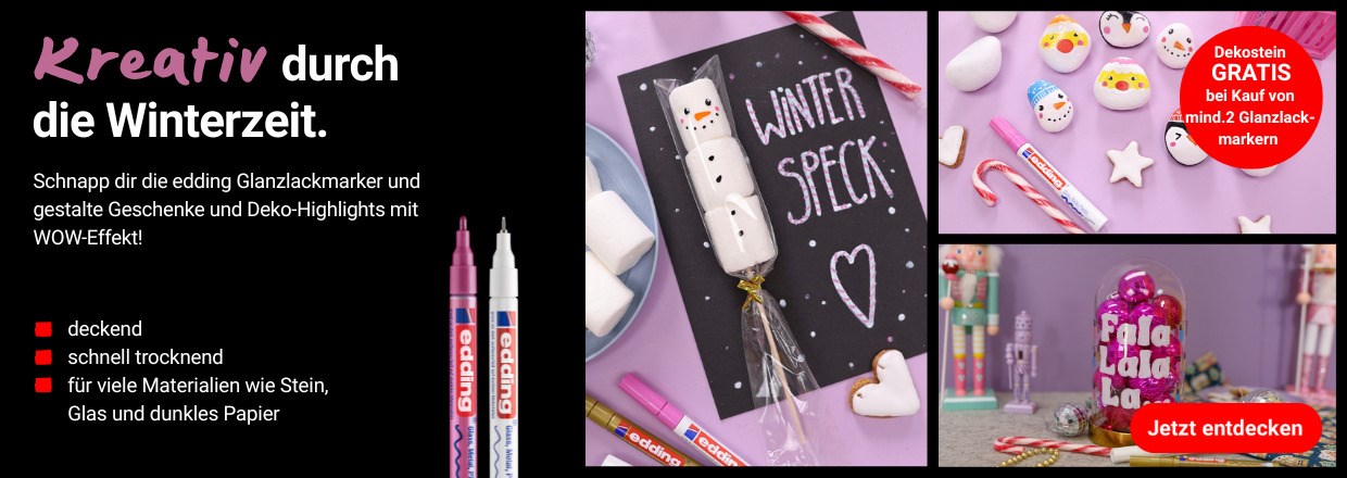 Kreative Weihnachten mit edding