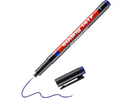 edding 141 F Permanenter Folienschreiber blau, Rundspitze 0,6 mm