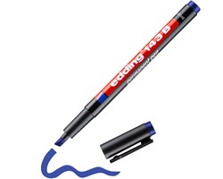 edding 143 B Permanenter Folienschreiber blau, Keilspitze 1-3 mm