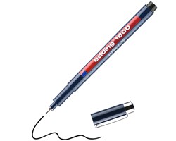 edding 1800 Präzisionsfeinschreiber schwarz, Kunststoffspitze 0,5 mm
