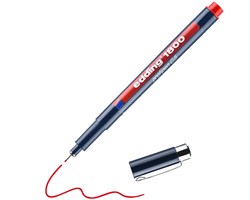 edding 1800 Präzisionsfeinschreiber rot, Kunststoffspitze 0,5 mm