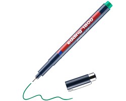 edding 1800 Präzisionsfeinschreiber grün, Kunststoffspitze 0,5 mm