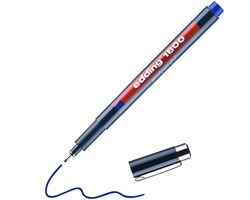 edding 1800 Präzisionsfeinschreiber blau, Kunststoffspitze 0,7 mm