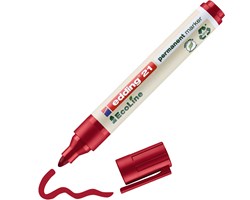 edding 21 EcoLine Permanentmarker rot, Rundspitze 1,5-3 mm