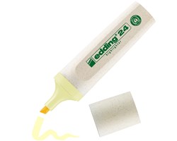 edding 24 EcoLine Pastell Textmarker gelb, Keilspitze 2-5 mm