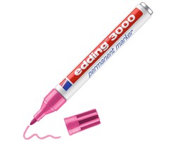 edding 3000 Permanentmarker rosa, Rundspitze 1,5-3 mm