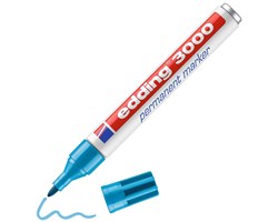 edding 3000 Permanentmarker hellblau, Rundspitze 1,5-3 mm