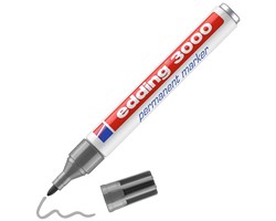 edding 3000 Permanentmarker grau, Rundspitze 1,5-3 mm
