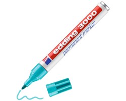 edding 3000 Permanentmarker türkis, Rundspitze 1,5-3 mm