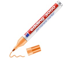 edding 3000 Permanentmarker hellorange, Rundspitze 1,5-3 mm