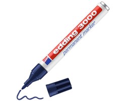 edding 3000 Permanentmarker stahlblau, Rundspitze 1,5-3 mm