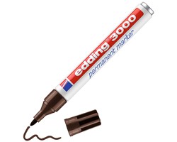 edding 3000 Permanentmarker dunkelbraun, Rundspitze 1,5-3 mm