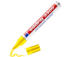 edding 3300 Permanentmarker gelb, Keilspitze 1-5 mm