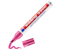 edding 3300 Permanentmarker rosa, Keilspitze 1-5 mm