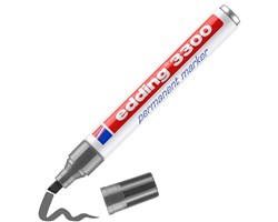 edding 3300 Permanentmarker grau, Keilspitze 1-5 mm
