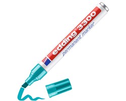 edding 3300 Permanentmarker türkis, Keilspitze 1-5 mm