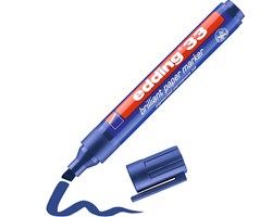 edding 33 Brilliant-Papiermarker blau, Keilspitze 1-5 mm