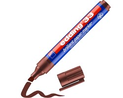 edding 33 Brilliant-Papiermarker braun, Keilspitze 1-5 mm