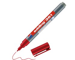 edding 361 Whiteboardmarker rot, Rundspitze 1 mm