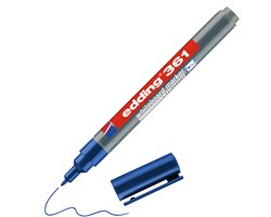 edding 361 Whiteboardmarker blau, Rundspitze 1 mm