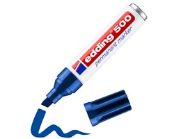 edding 500 Permanentmarker blau, Keilspitze 2-7 mm