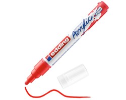 edding 5100 Acrylmarker medium verkehrsrot, Rundspitze 2-3 mm