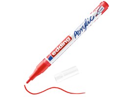 edding 5300 Acrylmarker fein verkehrsrot, Rundspitze 1-2 mm