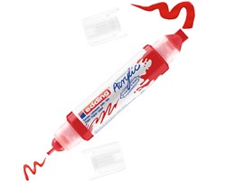 edding 5400 Acryl 3D Double Liner verkehrsrot, Tubenspitze 2-3 mm + 5-10 mm