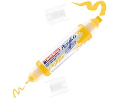 edding 5400 Acryl 3D Double Liner verkehrsgelb, Tubenspitze 2-3 mm + 5-10 mm