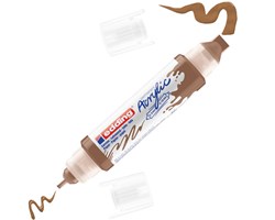 edding 5400 Acryl 3D Double Liner haselnuss, Tubenspitze 2-3 mm + 5-10 mm