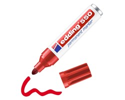 edding 550 Permanentmarker rot, Rundspitze 3-4 mm