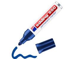 edding 550 Permanentmarker blau, Rundspitze 3-4 mm
