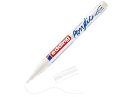 edding 5500 Acrylmarker extra fein verkehrsweiß matt, Rundspitze 0,7-1 mm