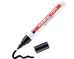 edding 750 Lackmarker schwarz, Rundspitze 2-4 mm