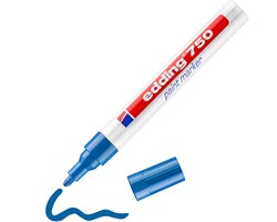 edding 750 Lackmarker blau, Rundspitze 2-4 mm