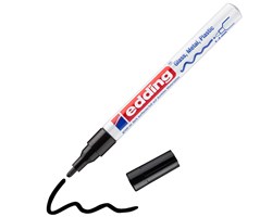 edding 751 creative Glanzlack-Marker schwarz, Rundspitze 1-2 mm