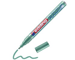 edding 751 creative Glanzlack-Marker grün-metallic, Rundspitze 1-2 mm