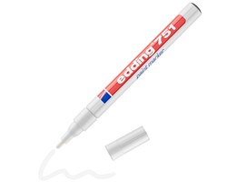 edding 751 Lackmarker weiß, Rundspitze 1-2 mm