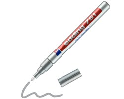 edding 751 Lackmarker silber, Rundspitze 1-2 mm