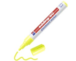 edding 90 Glasboardmarker gelb, Rundspitze 2-3 mm