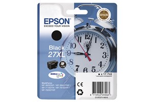 Epson 27XL Tintenpatrone, schwarz, hohe Füllmenge, 17,7 ml, 1100 Seiten