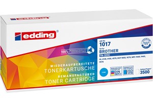 edding Tonerkassette, cyan, 3500 Seiten, kompatibel zu Brother TN-325C