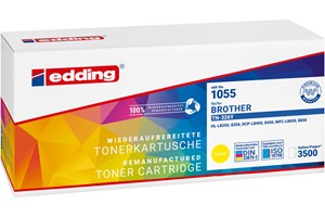 edding Toner, yellow, für ca. 3500 Seiten, ersetzt Brother TN-326Y