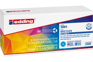 edding Tonerkassette, cyan, für ca. 2300 Seiten, ersetzt Brother TN-248XLC